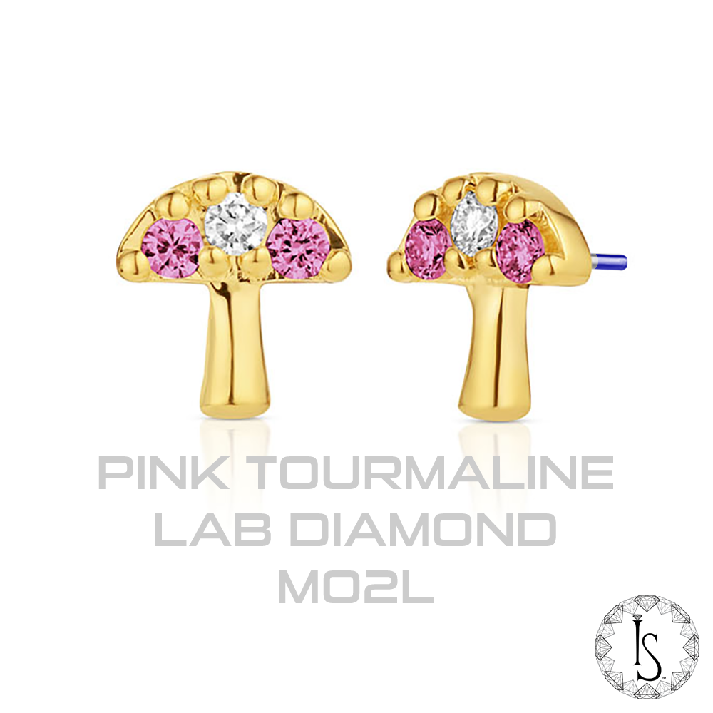 18K Gold Mycenae Prong-Set Faceted Genuine Gemstones End (Threadless)