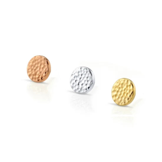 Gold Hammered Disk (Threaded)
