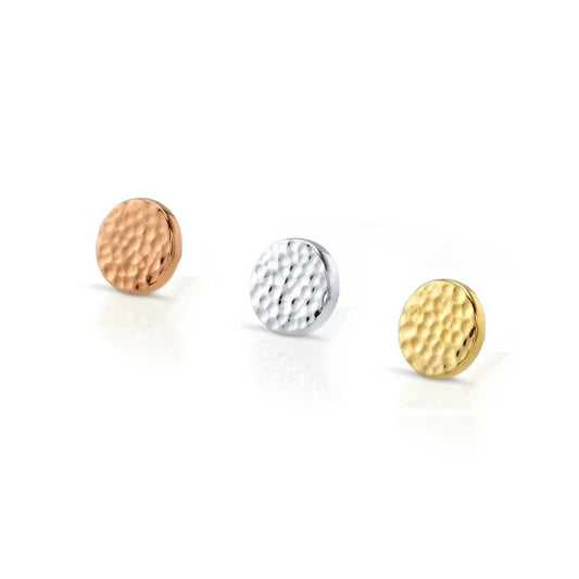 Gold Hammered Disk (Threaded)