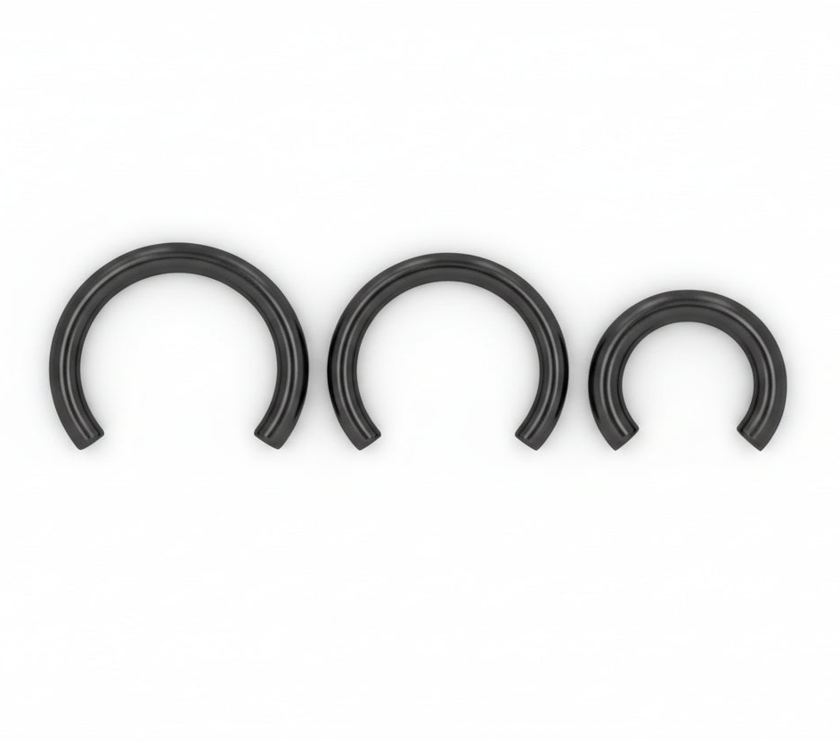 Black Niobium Circular Barbell