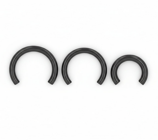 Black Niobium Circular Barbell
