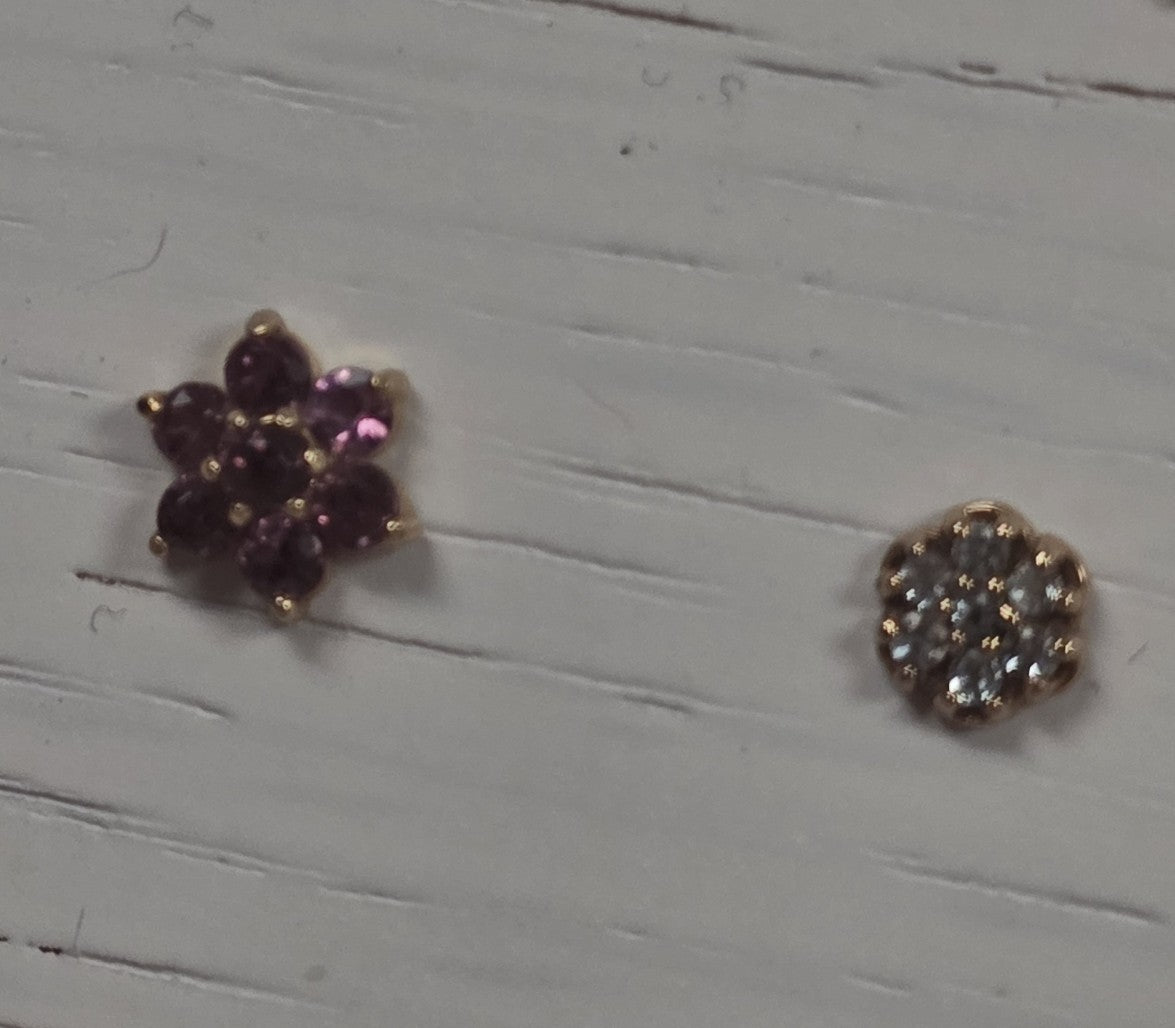 Anatometal Gemmed Flowers (Threadless)