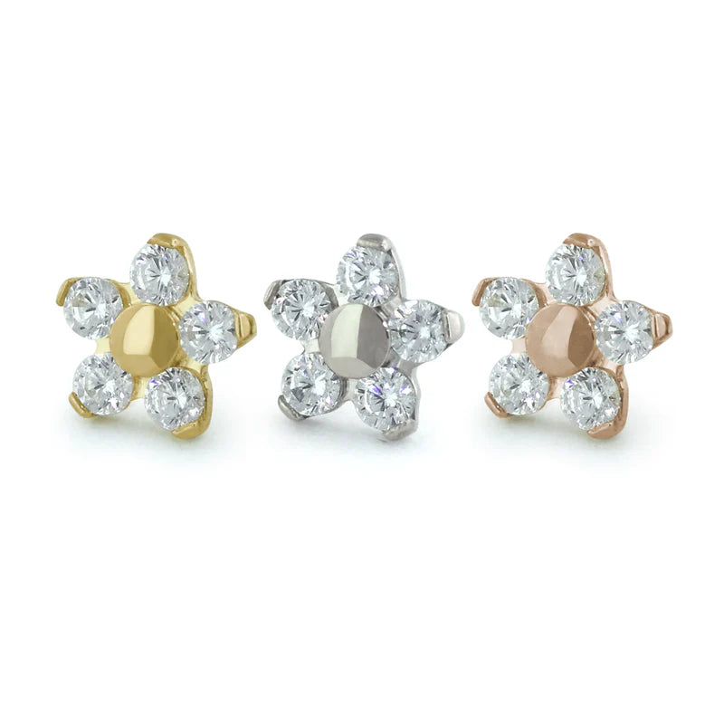 18K Gold Flower Gen Diamond