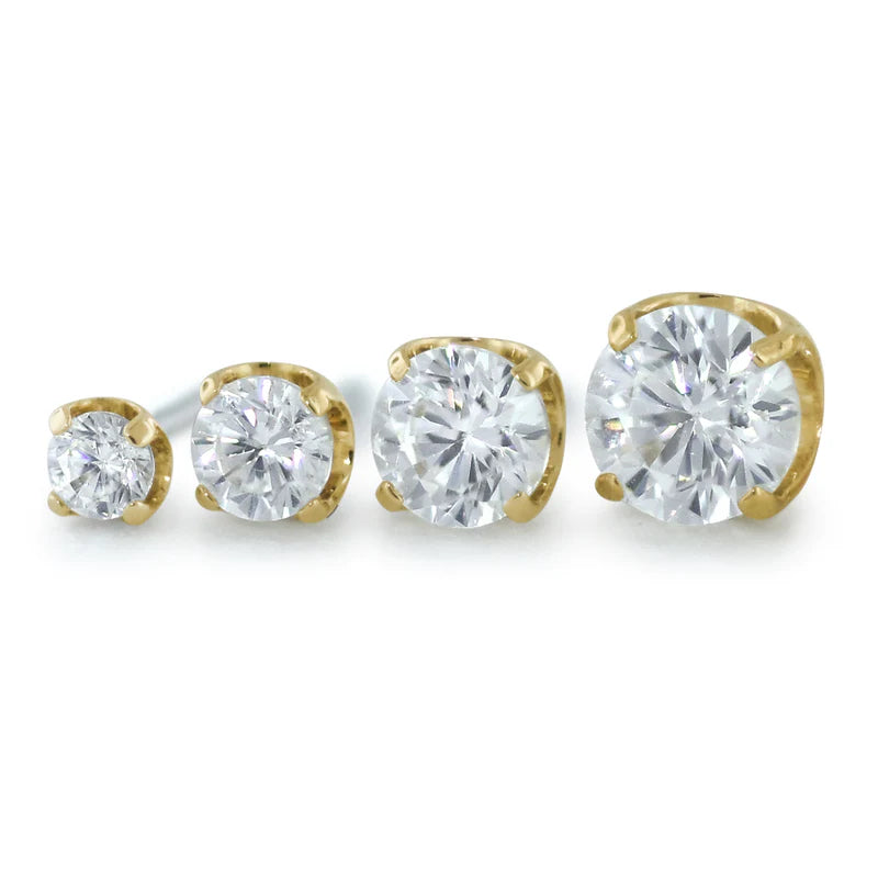 18k Gold Prong Set Gen Diamond