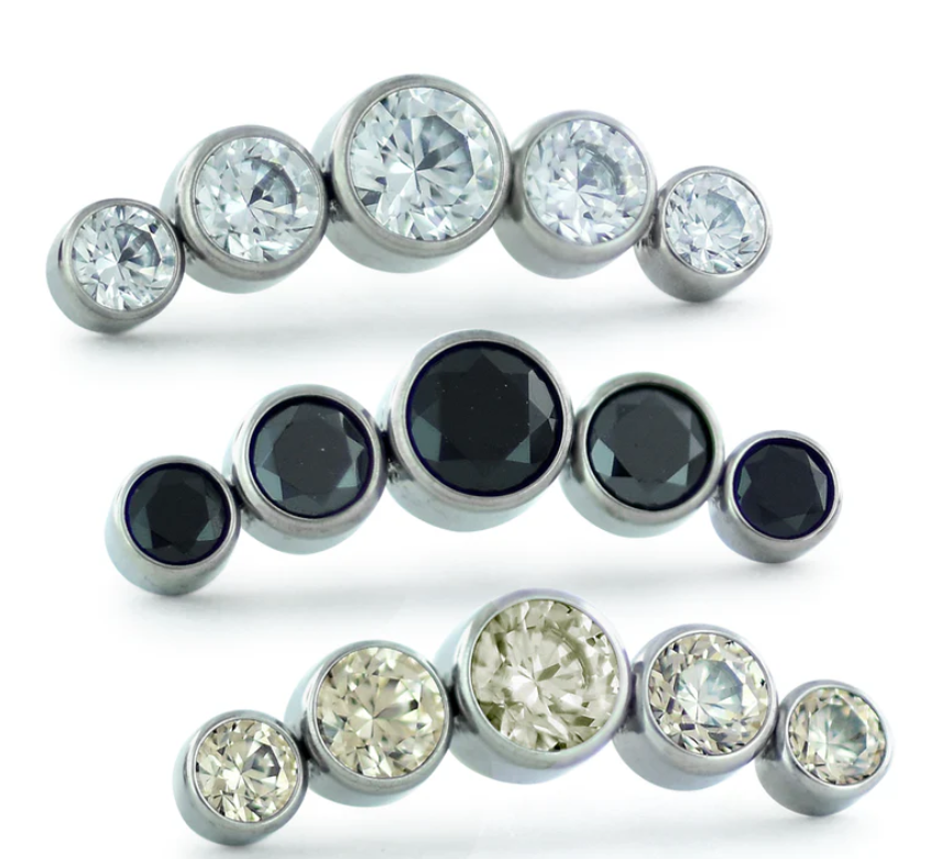 Titanium Bezel 5 Set Curved Cluster