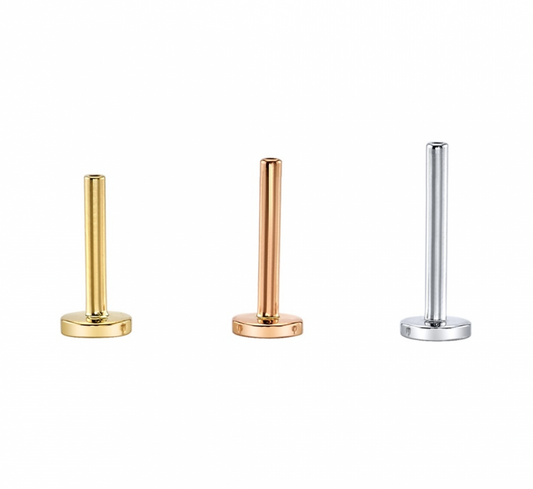 Gold Threadless Flatback Post