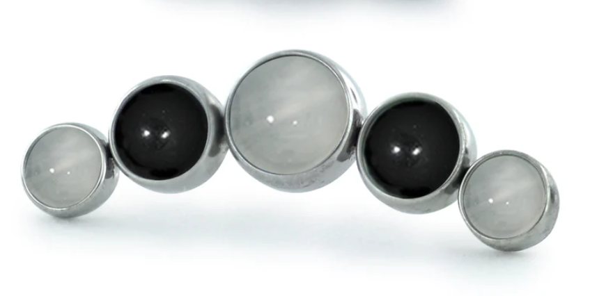 Titanium Bezel 5 Set Curved Cluster