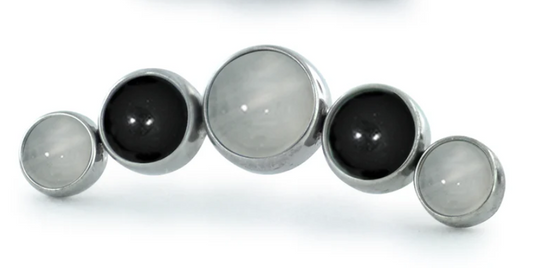 Titanium Bezel 5 Set Curved Cluster Halloween