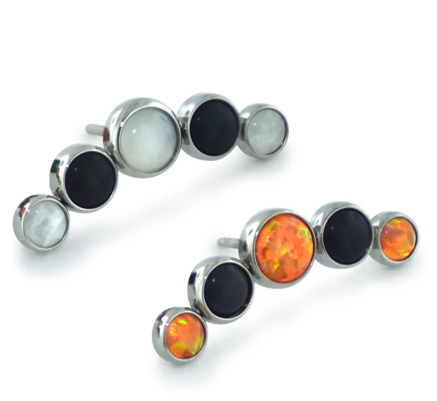 Titanium Bezel 5 Set Curved Cluster