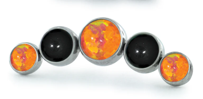 Titanium Bezel 5 Set Curved Cluster