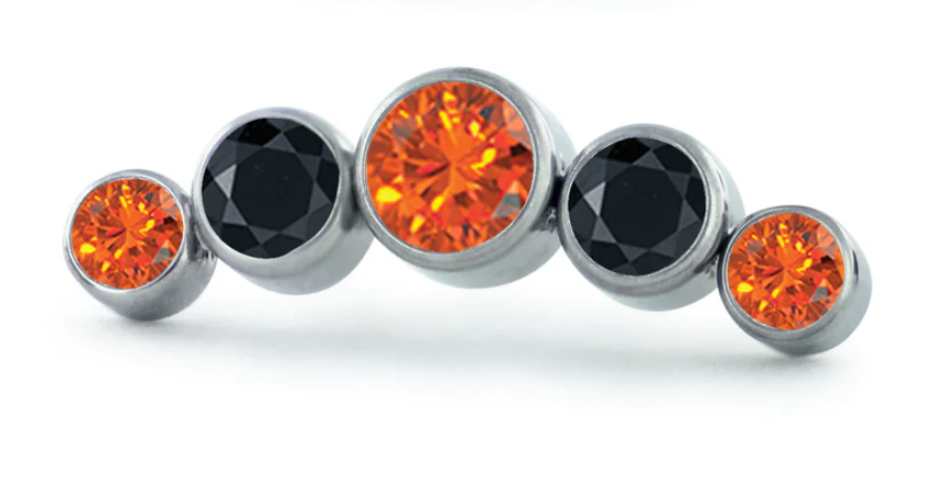 Titanium Bezel 5 Set Curved Cluster