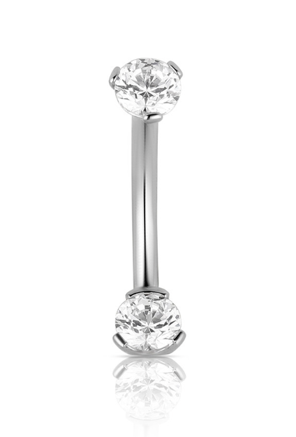 4mm Navel Curve 3 Prong Set