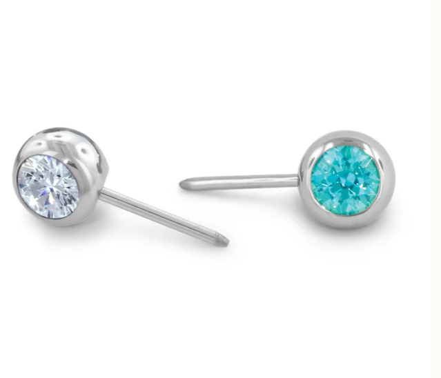 Titanium Gemmed Curved Barbell