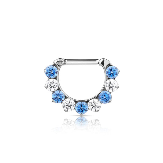 Odyssey Faceted Gem Septum Clicker 9 gems
