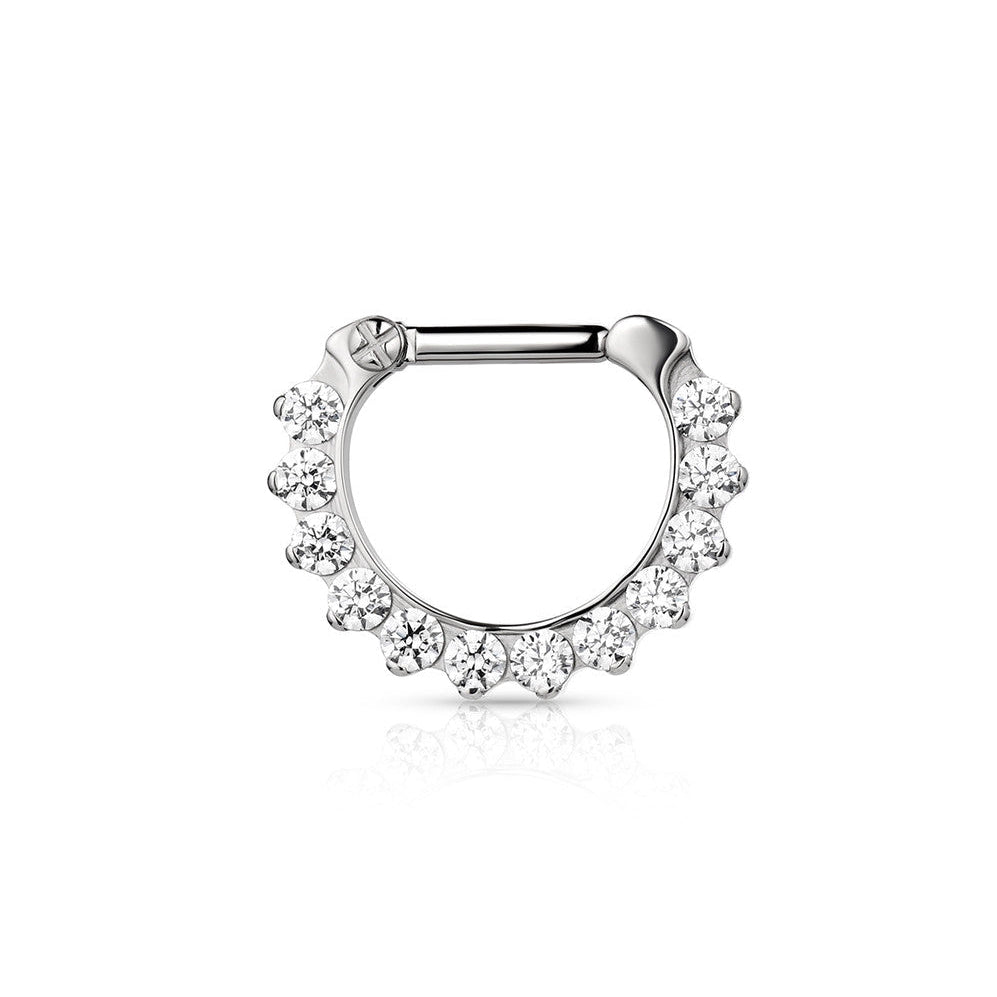 Odyssey Faceted Gem Septum Clicker 15 gems