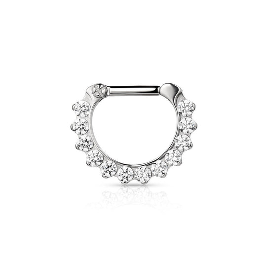 Odyssey Faceted Gem Septum Clicker 15 gems