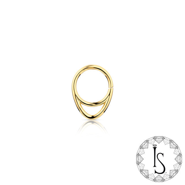 18k Yellow Gold Extended Continuous Ring #3