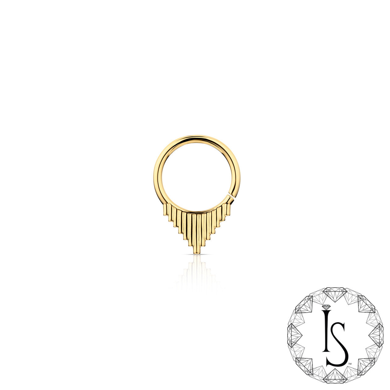 18k Yellow Gold Chimes Continuous Ring #7