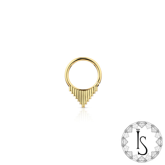 18k Yellow Gold Chimes Continuous Ring #7