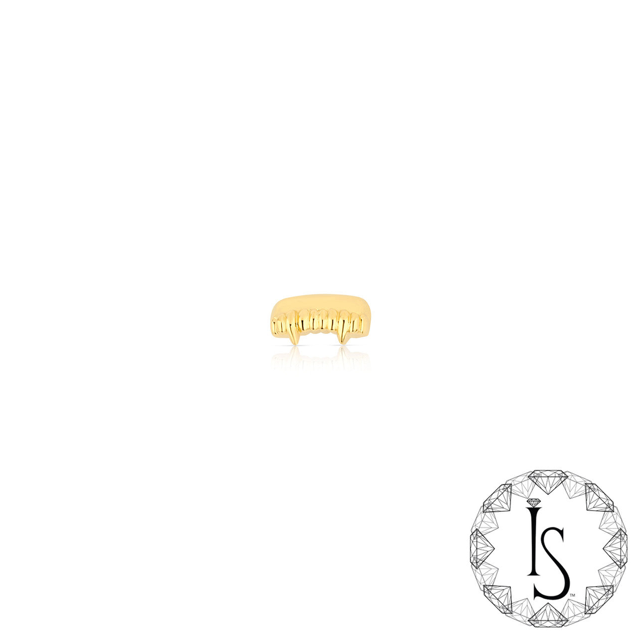 18k Gold Vampire Fangs End