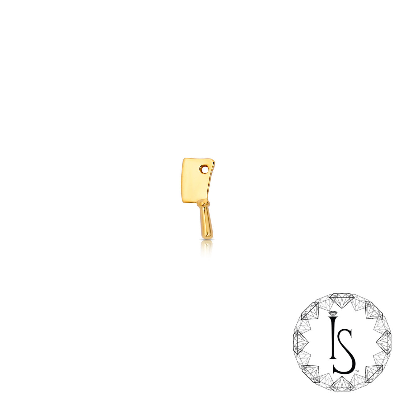 18k Yellow Gold Cleaver End