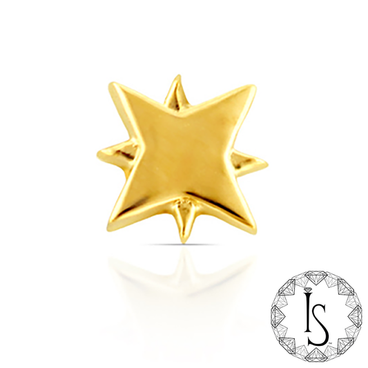 18k Gold Northstar II End (Threadless)