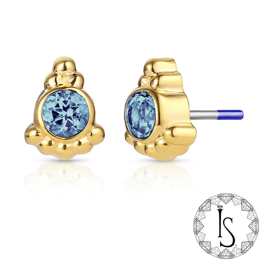 18K Gold Hermes Gemstone End (Threaded)