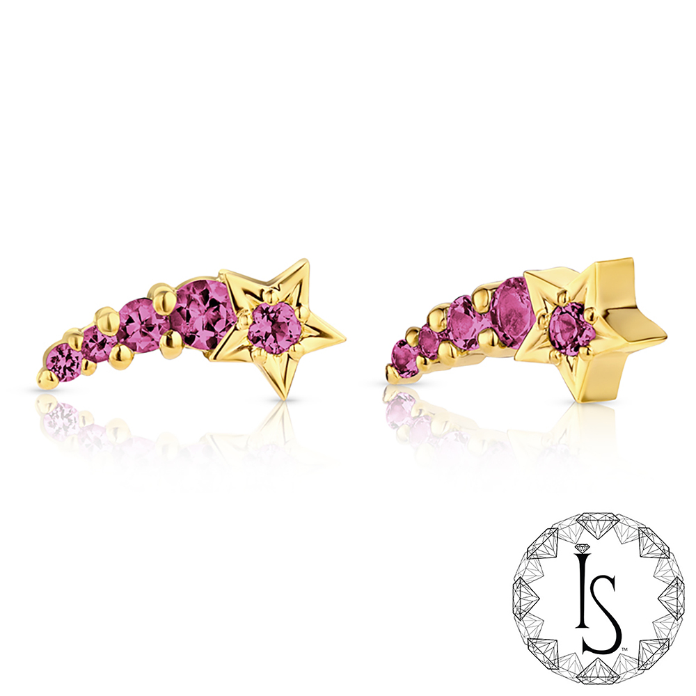 18k Gold Asteria Faceted Genuine Gemstones End (threadless)