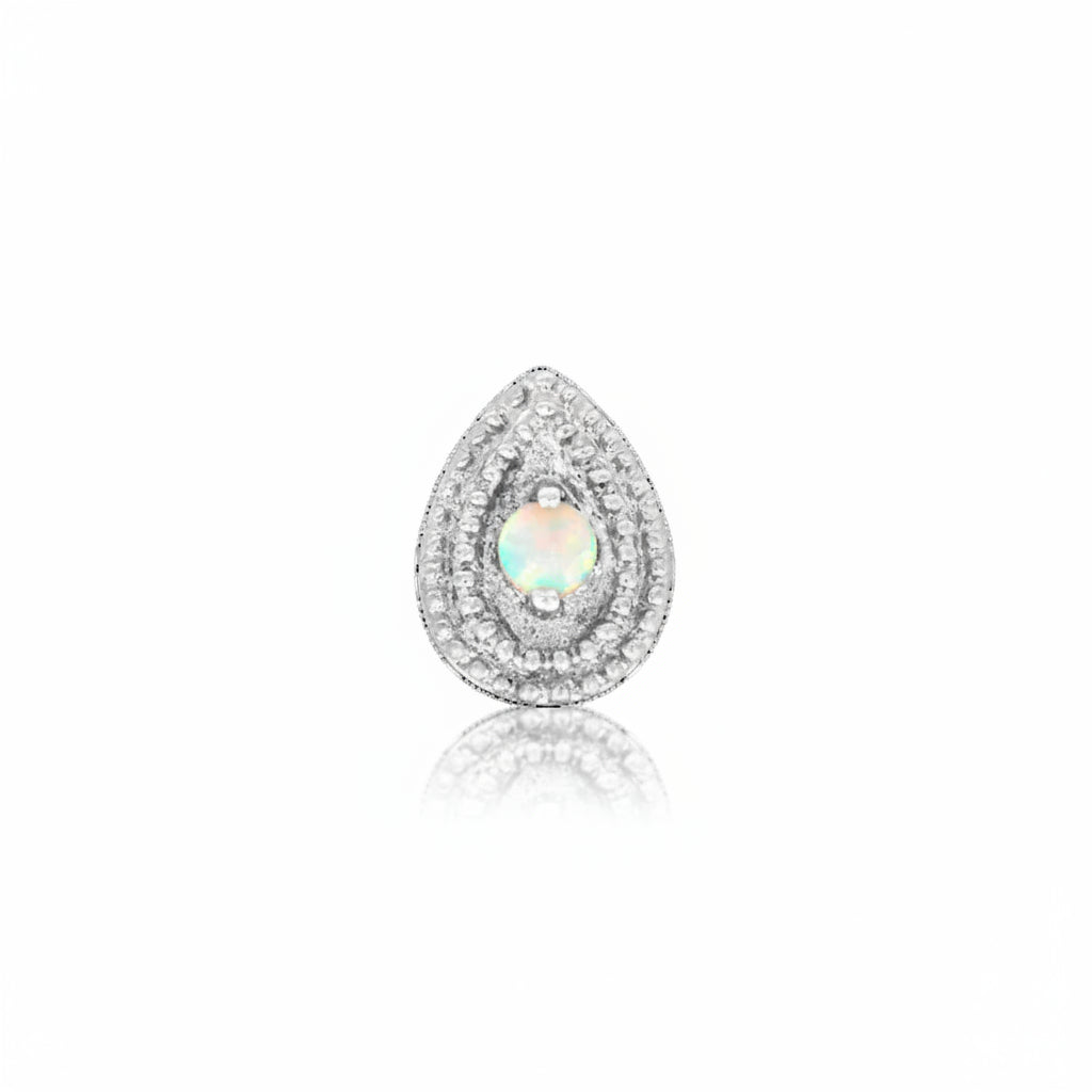 Double Milgrain Pear Opal