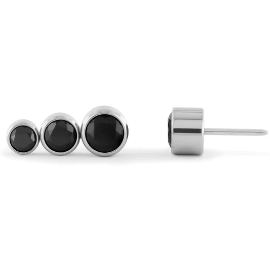 Titanium Bezel Set Tapered Gem Cluster