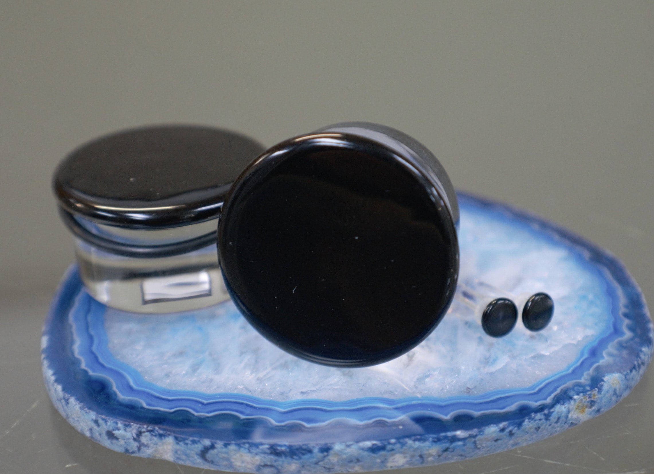 Single Flare Colorfront Glass Plugs