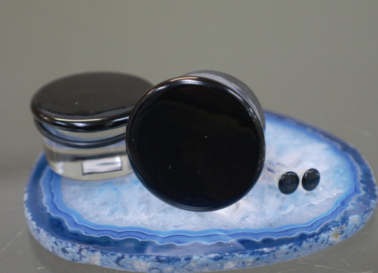Single Flare Colorfront Glass Plugs