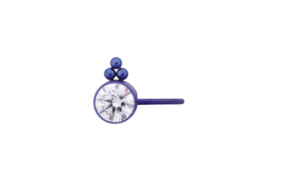 Side Set Beaded Bezel Nipple Gem