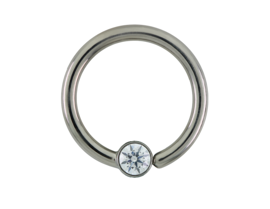 Titanium Fixed Bezel Ring