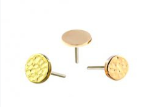 Gold Hammered Disk (Threadless)