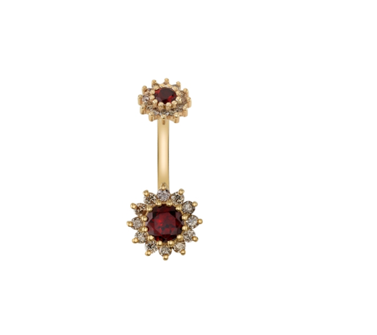 Gold Curve, The Rose, Prong Set Cabochon