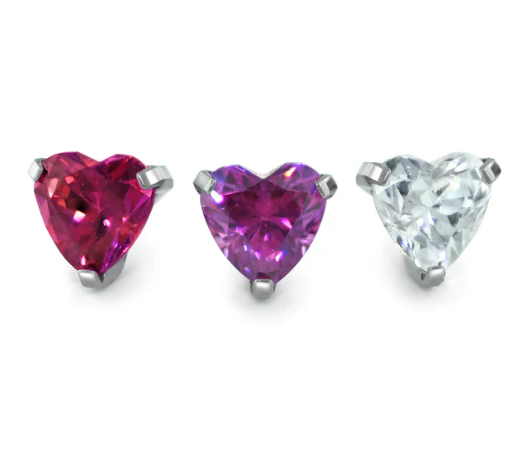 Titanium Prong Heart