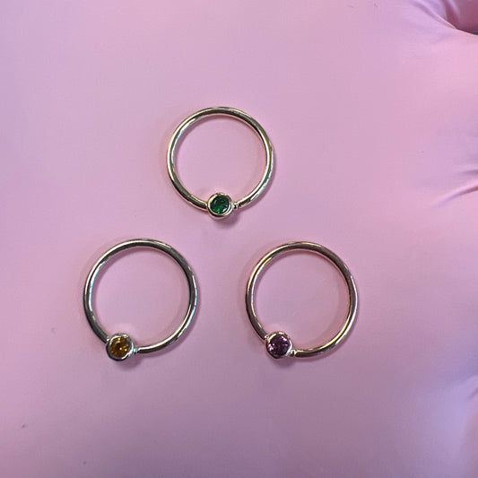 Fixed Bezel Seam Ring
