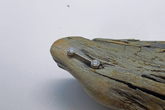 Nipple Side Set Bezel Gem Ends