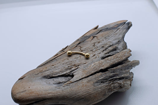 Gold Curved Barbell (SHAFT ONLY)
