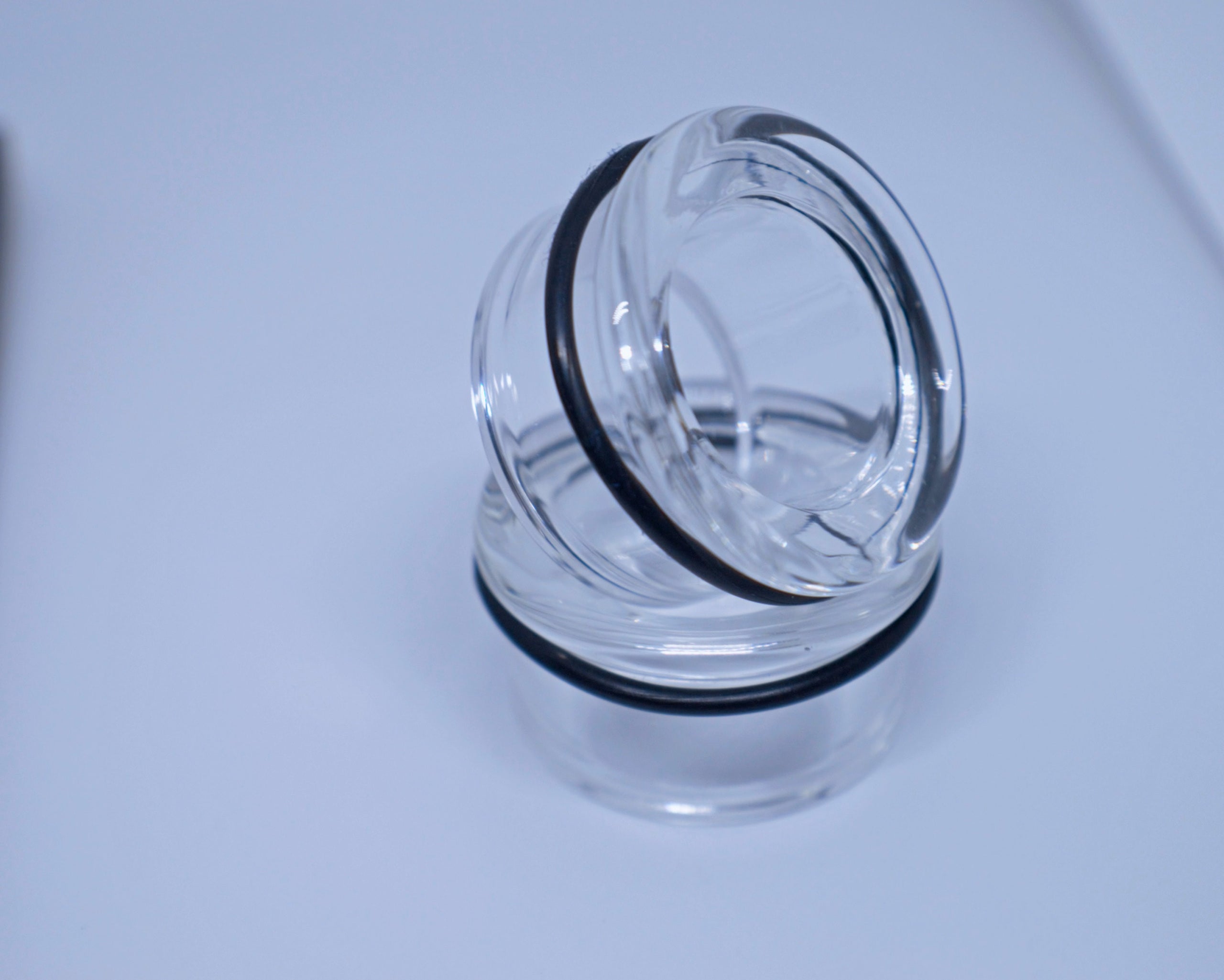 Single Flare Clear Glass Eyelets