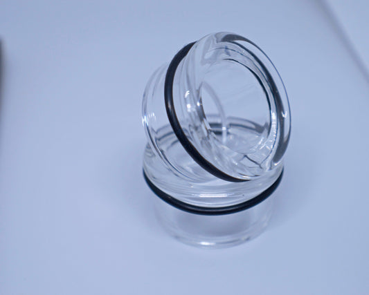 Single Flare Clear Glass Eyelets