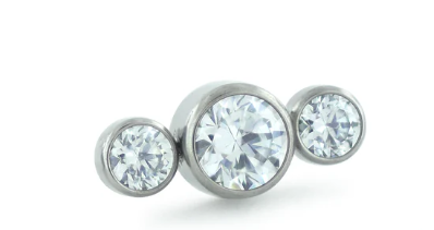 Titanium Bezel 3 Straight Cluster