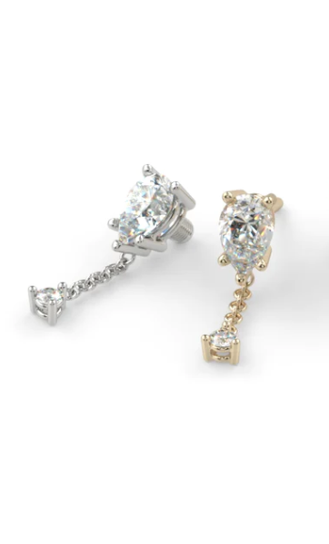 Pear Prong Dangle