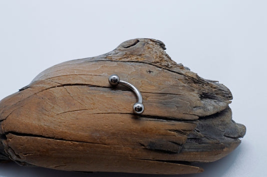 Titanium Threadless Curved Barbell (No End)