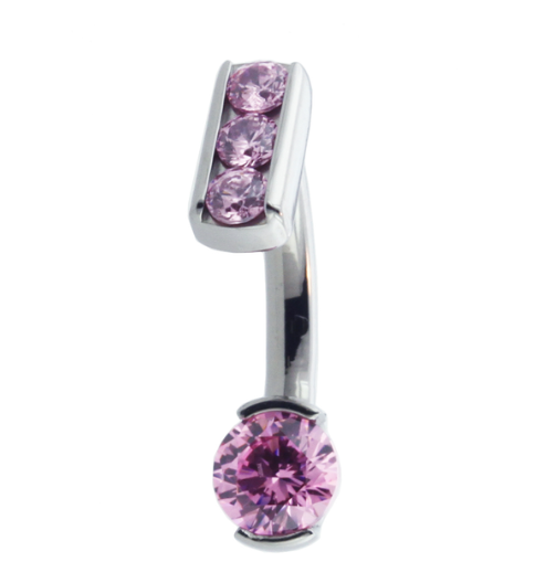 Channel Set Curved Barbell