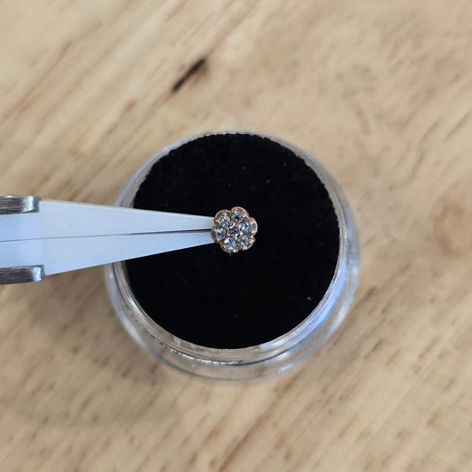 Anatometal Gemmed Flowers (Threadless)