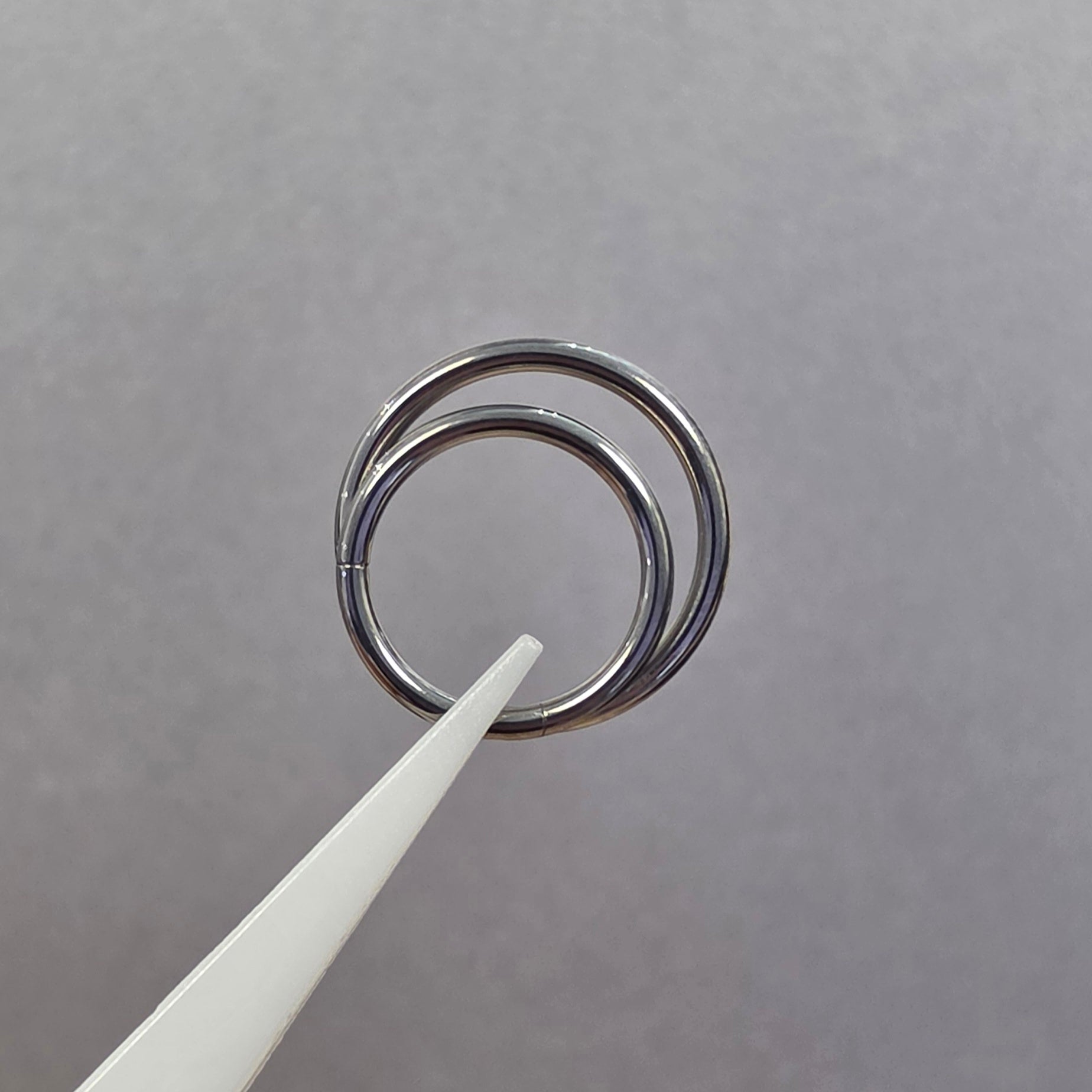 Double Crescent Titanium Clicker