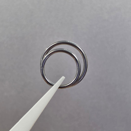 Double Crescent Titanium Clicker