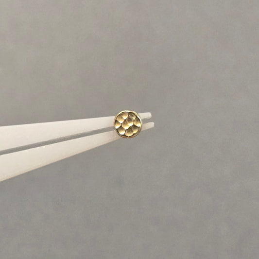 Gold Hammered Disk (Threadless)